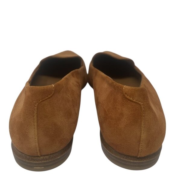 Everlane The Modern Point Flat Cognac Suede Leather Pointed Toe Loafers Size 11 - Picture 6 of 11